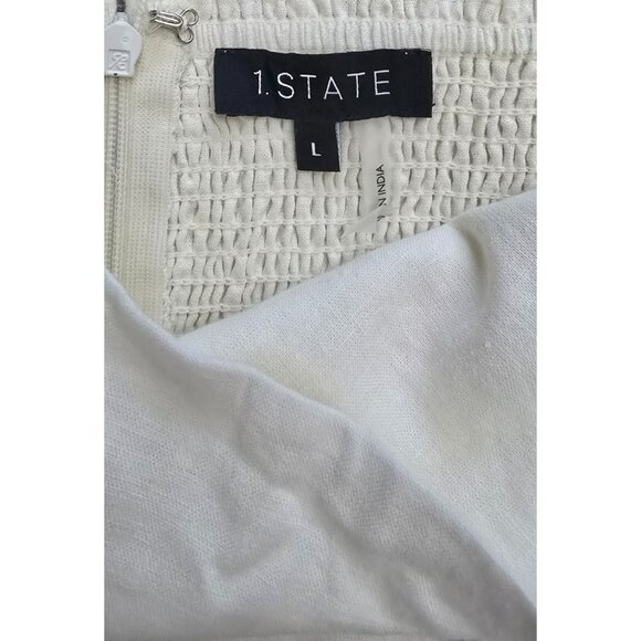 White Wide-Leg Linen Jumpsuit With Adjustable Spaghetti Straps & Smocked Back By - Picture 3 of 5